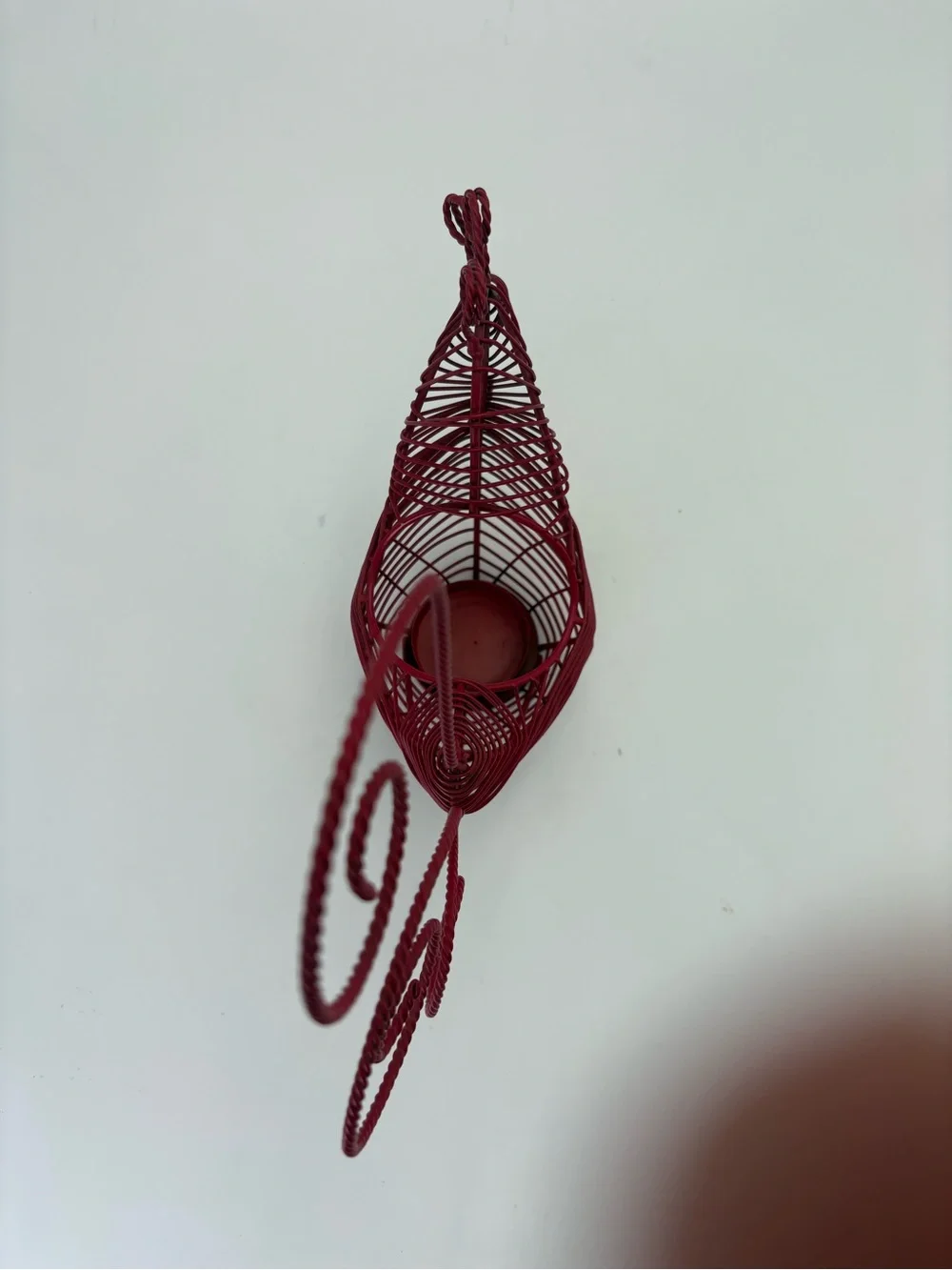 Red Wire Rooster Egg Basket